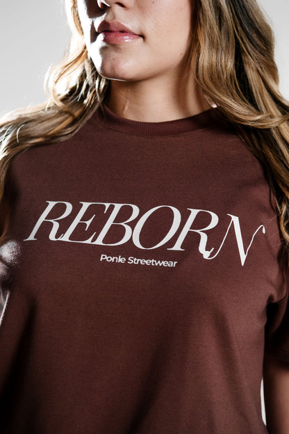 Camiseta Ponle Reborn Café - White Logo