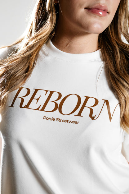 Camiseta Ponle Reborn Hueso - Brown Logo